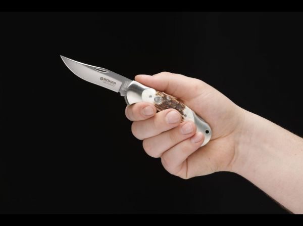 boker knife handle hand pocket knife